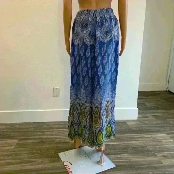 Vintage Havana, Medium, Maxi skirt, blue, yellow - Picture 3 of 7